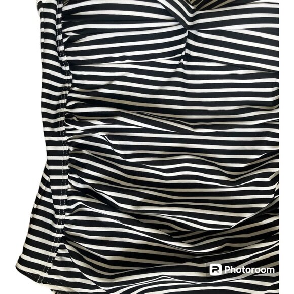 COPY - NWOT Niptuck Swim The Joanne black and white striped one piece - Size 6 - Picture 2 of 6
